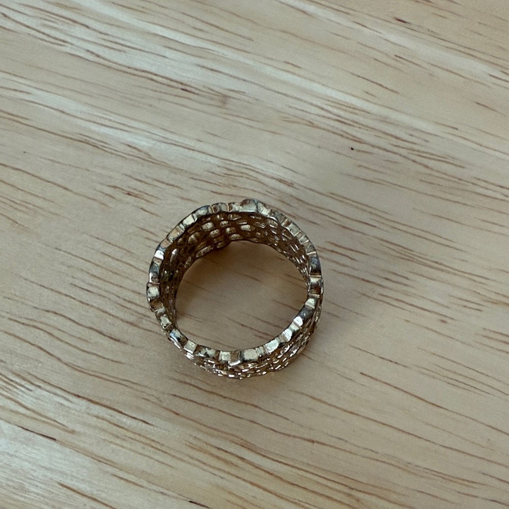 Chloe + Isabel Gold-Tone Honeycomb Ring - size 5 + assortment of rings from H&M - Picture 2 of 3